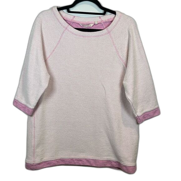 Soft Surroundings Striped Pink Cotton Shirt Size XL 2FW06 - Picture 1 of 10